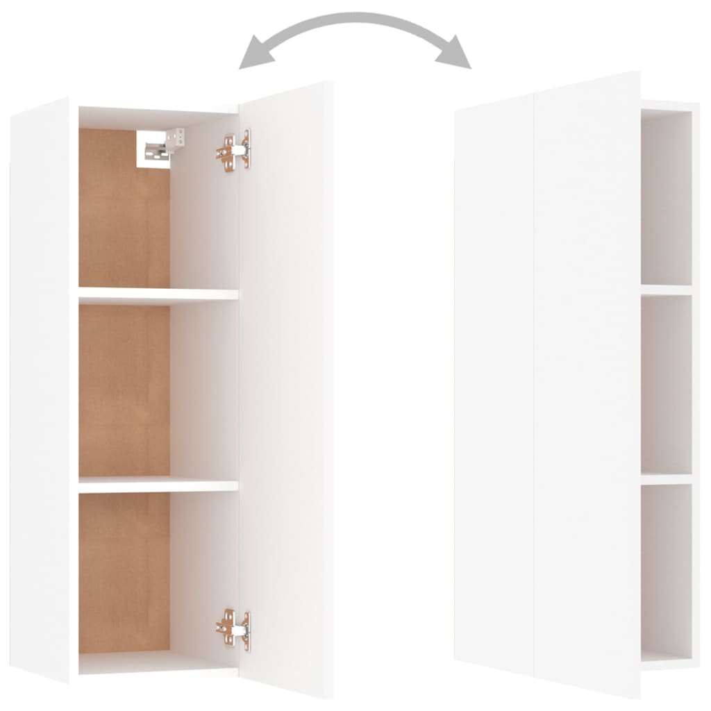 TV-Schrank Weiß 30,5x30x90 cm Holzwerkstoff Stilecasa