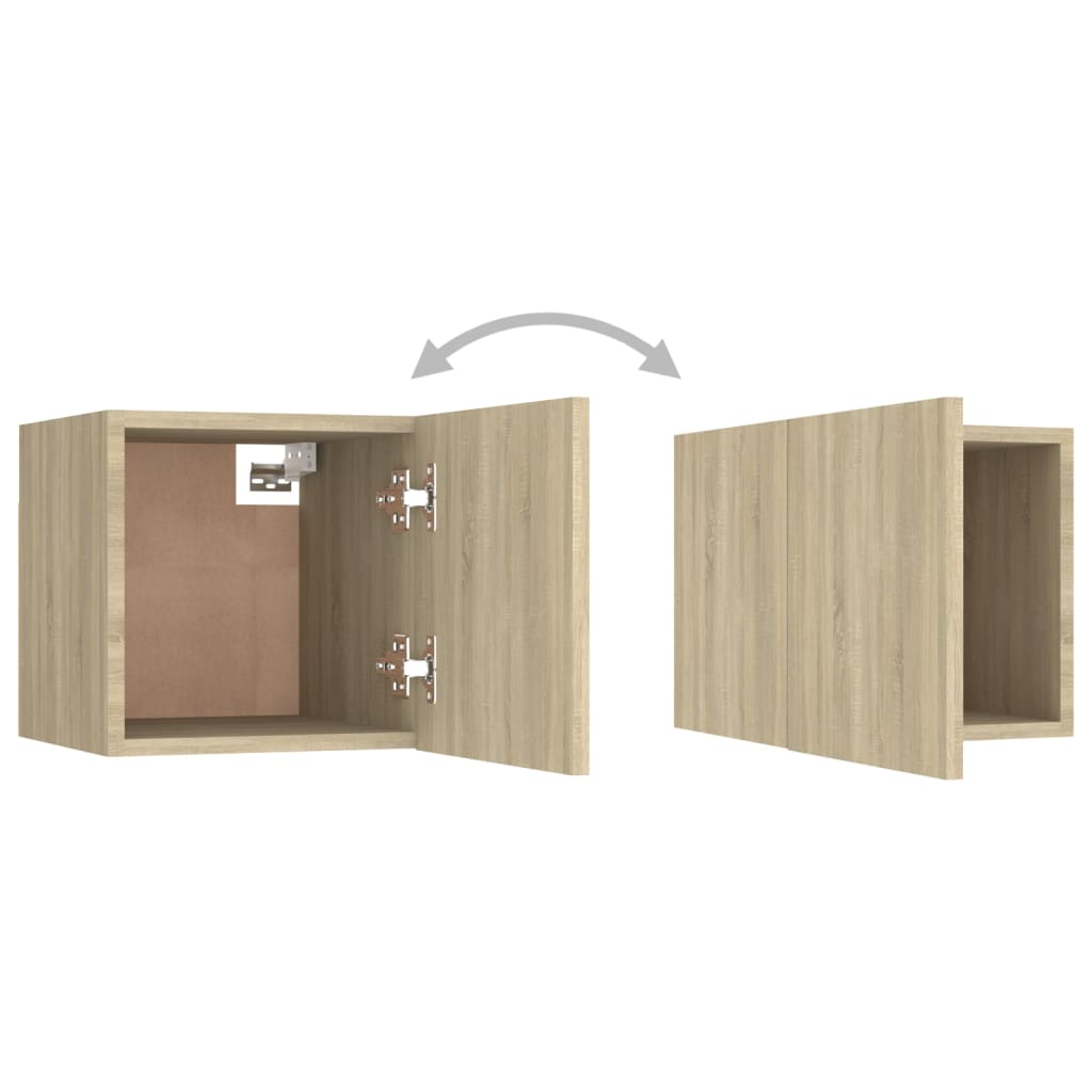 vidaXL TV-Wandschrank Sonoma-Eiche 30,5x30x30 cm