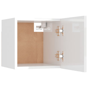 TV-Wandschrank Hochglanz-Weiß 30,5x30x30 cm Stilecasa