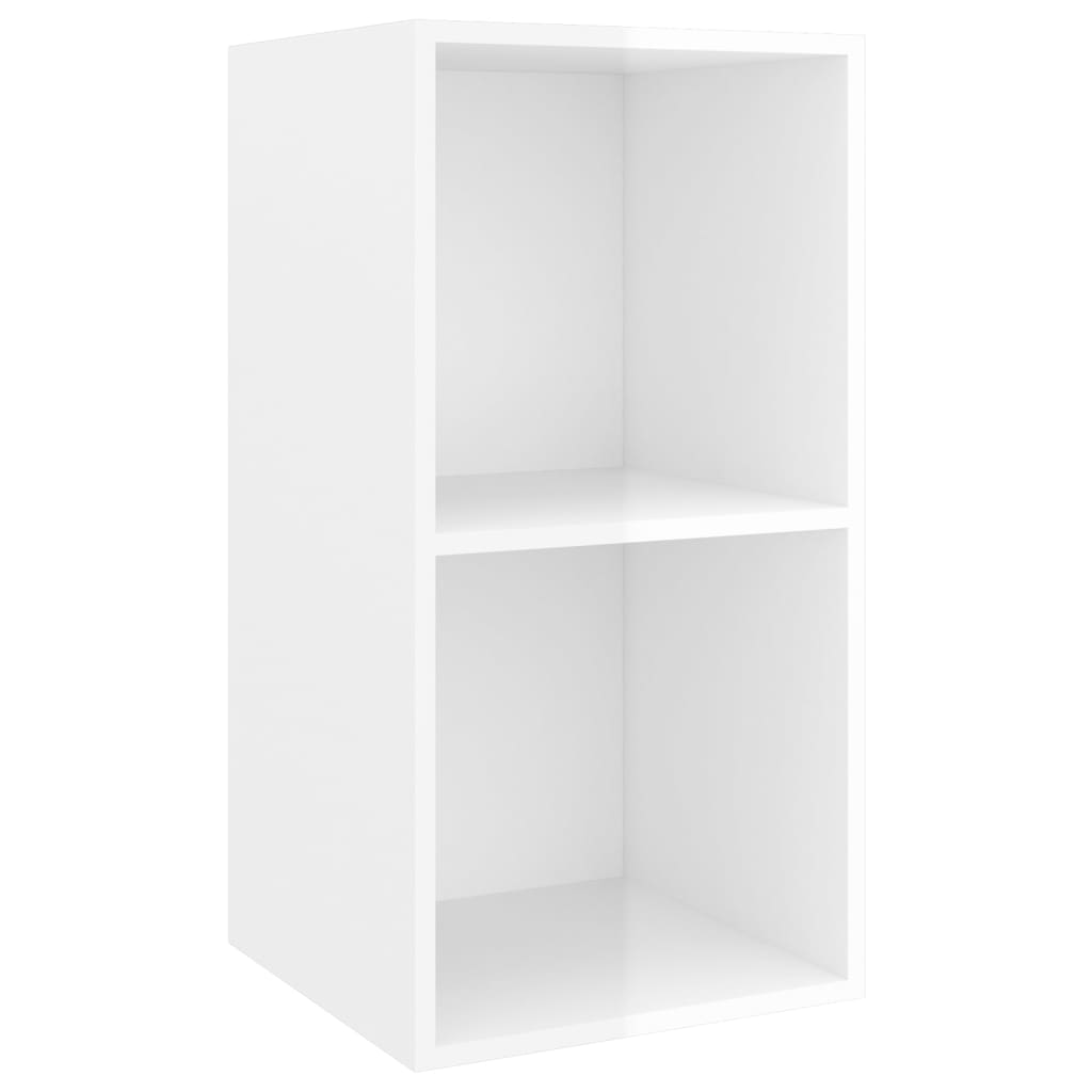 vidaXL TV-Wandschrank Hochglanz-Weiß 37x37x72 cm Holzwerkstoff