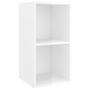 vidaXL TV-Wandschrank Hochglanz-Weiß 37x37x72 cm Holzwerkstoff