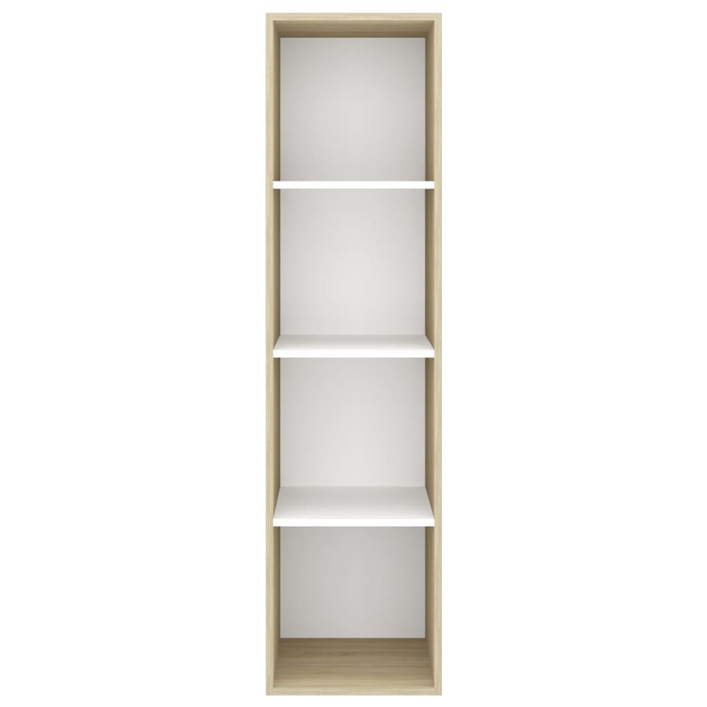 vidaXL TV-Wandschrank Sonoma-Eiche Weiß 37x37x142,5 cm Holzwerkstoff