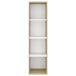 vidaXL TV-Wandschrank Sonoma-Eiche Weiß 37x37x142,5 cm Holzwerkstoff