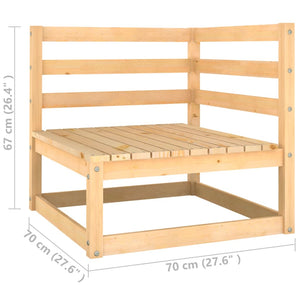 vidaXL 2-tlg. Garten-Lounge-Set mit Kissen Kiefer Massivholz