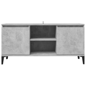 vidaXL TV-Schrank mit Metallbeinen Betongrau 103,5x35x50 cm