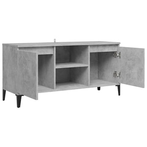 vidaXL TV-Schrank mit Metallbeinen Betongrau 103,5x35x50 cm