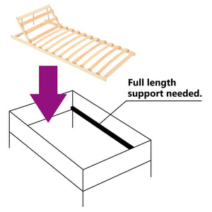 vidaXL Lattenrost mit 13 Latten Verstellbares Kopfteil 80x200 cm