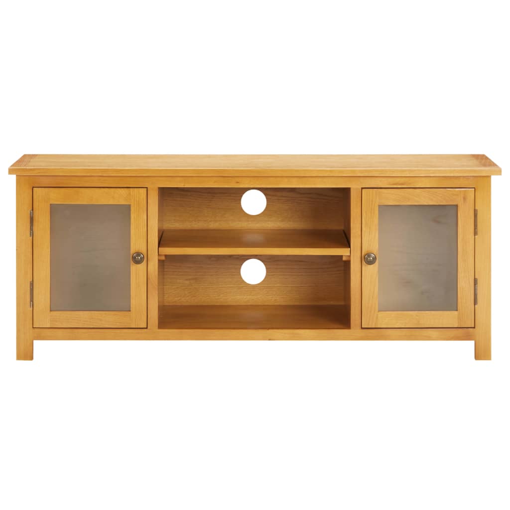 vidaXL TV-Schrank 110x35x44 cm Massivholz Eiche