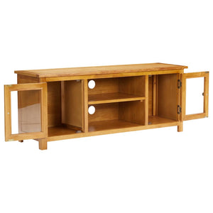 vidaXL TV-Schrank 110x35x44 cm Massivholz Eiche