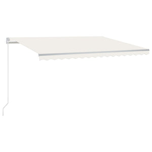 Markise Manuell Einziehbar mit LED 400x300 cm Creme Stilecasa