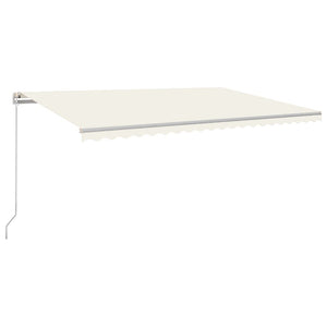 Markise Manuell Einziehbar mit LED 500x300 cm Creme Stilecasa