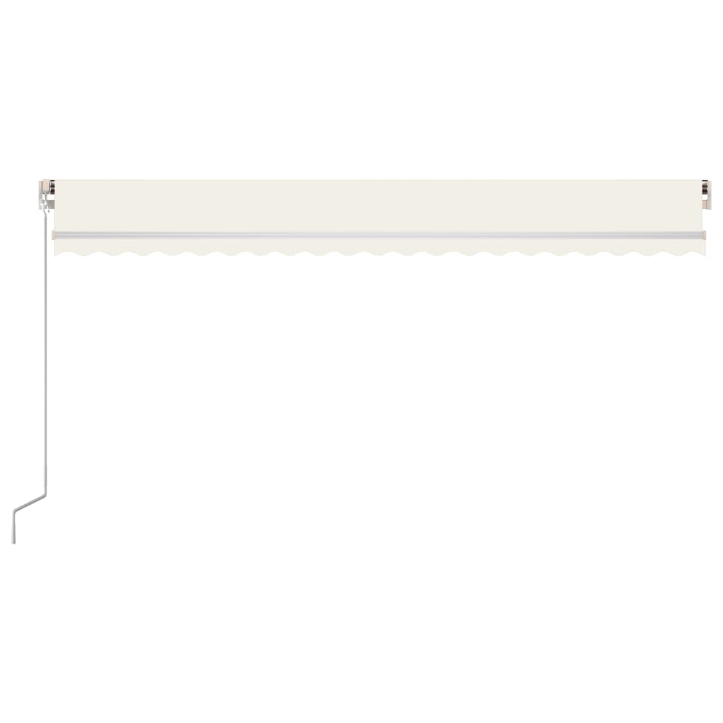 Markise Manuell Einziehbar mit LED 500x300 cm Creme Stilecasa