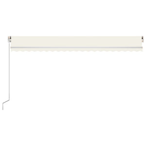 Markise Manuell Einziehbar mit LED 500x300 cm Creme Stilecasa