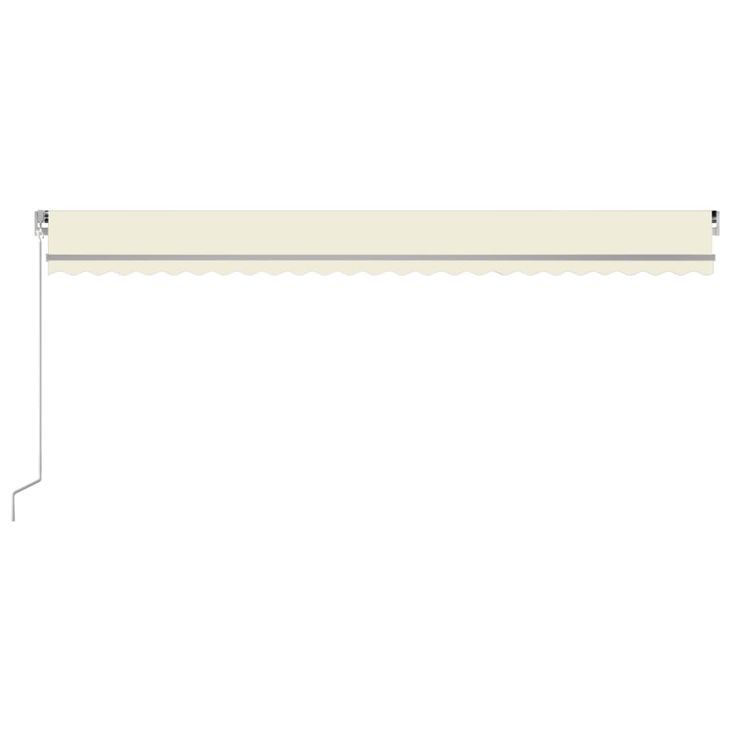 vidaXL Markise Manuell Einziehbar mit LED 600x300 cm Creme