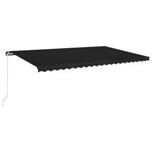 Markise Manuell Einziehbar mit LED 500x350 cm Anthrazit Stilecasa