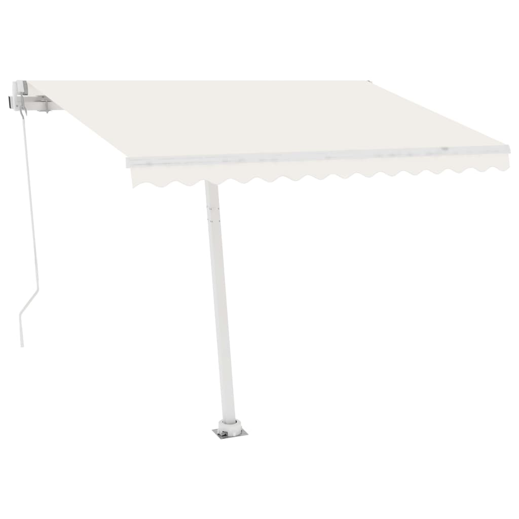 vidaXL Standmarkise Manuell Einziehbar 300x250 cm Creme