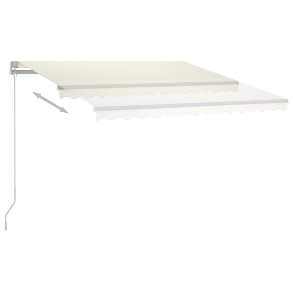 vidaXL Standmarkise Manuell Einziehbar 300x250 cm Creme