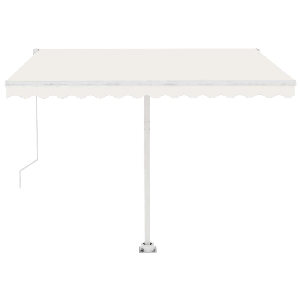 vidaXL Standmarkise Manuell Einziehbar 300x250 cm Creme