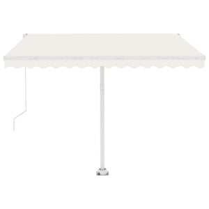 vidaXL Standmarkise Manuell Einziehbar 300x250 cm Creme