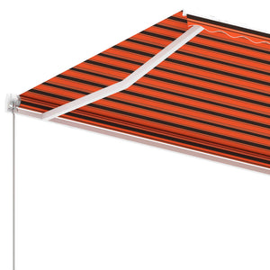 vidaXL Standmarkise Manuell Einziehbar 300x250 cm Orange/Braun