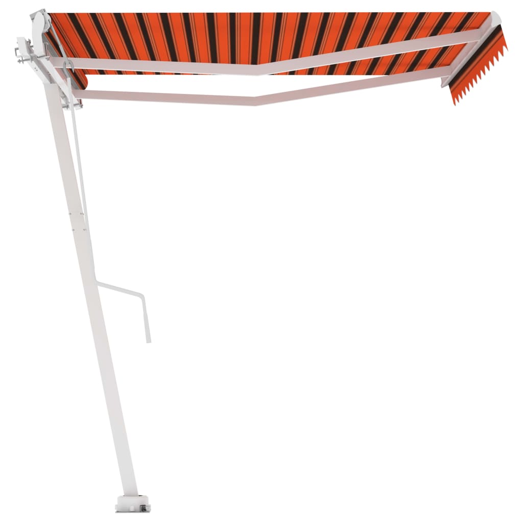 vidaXL Standmarkise Manuell Einziehbar 300x250 cm Orange/Braun