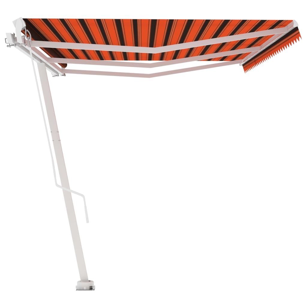 vidaXL Standmarkise Manuell Einziehbar 600x300 cm Orange Braun