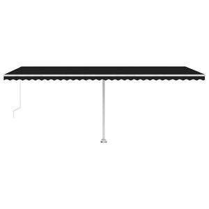 vidaXL Markise Manuell Einziehbar mit LED 600x350 cm Anthrazit