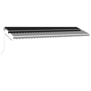 vidaXL Markise Manuell Einziehbar mit LED 600x350 cm Anthrazit