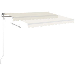 vidaXL Markise Manuell Einziehbar mit LED 300x250 cm Creme