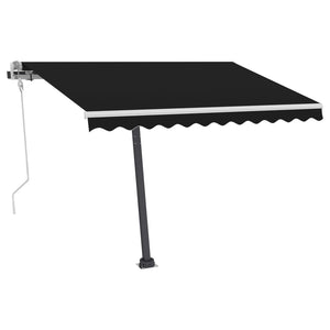 vidaXL Markise Manuell Einziehbar mit LED 300x250 cm Anthrazit