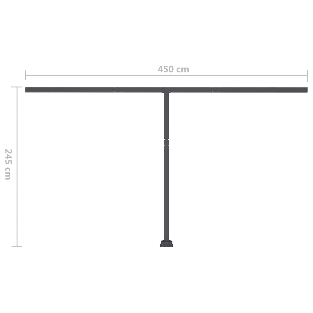 Standmarkise Manuell Einziehbar 400x300 cm Creme Stilecasa