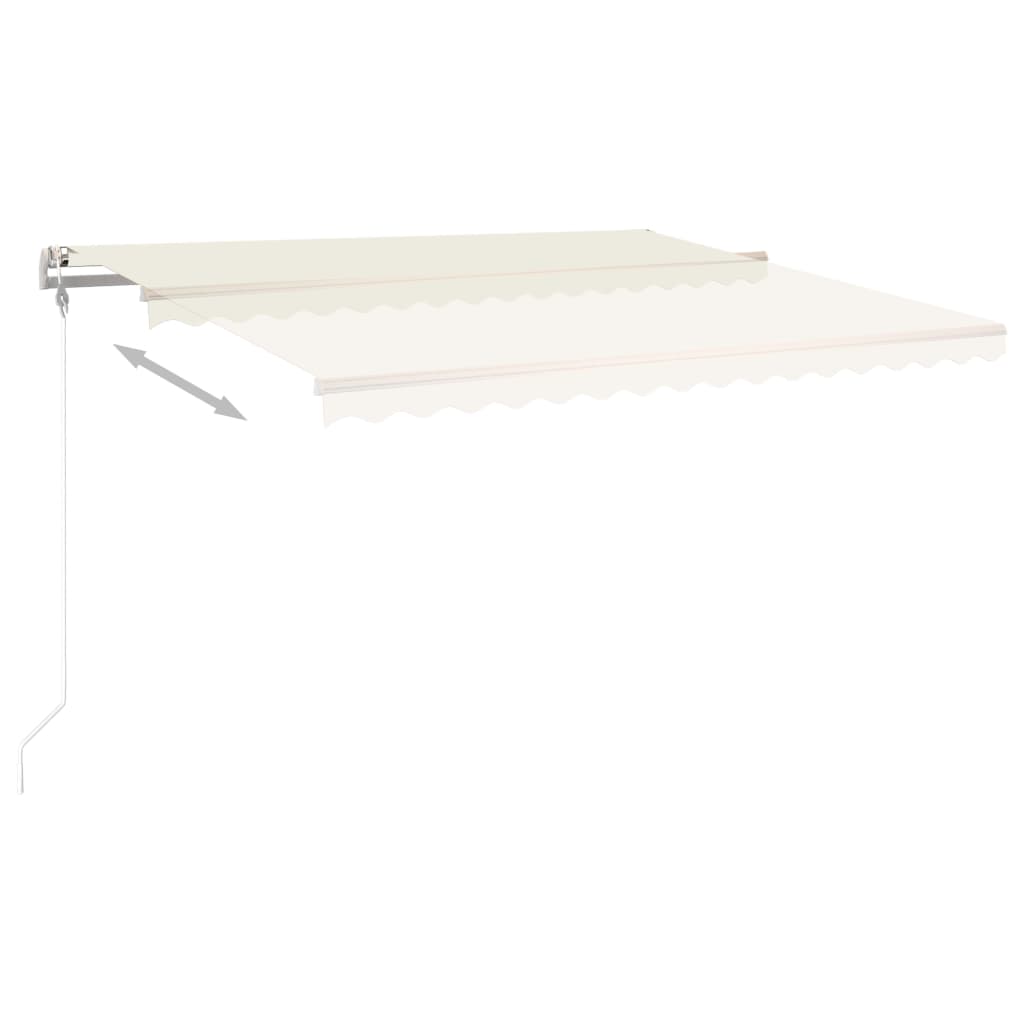 Standmarkise Manuell Einziehbar 400x300 cm Creme Stilecasa