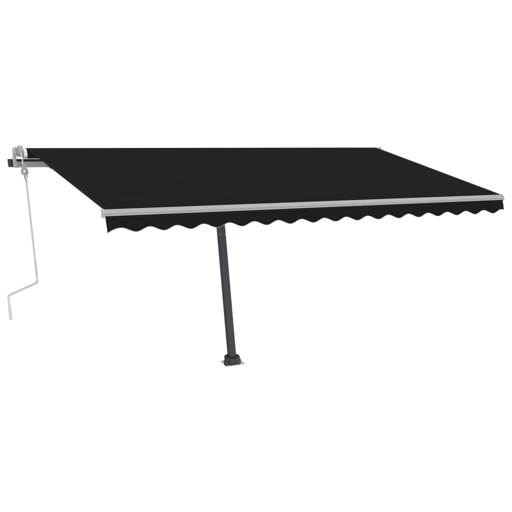 vidaXL Standmarkise Manuell Einziehbar 400x300 cm Anthrazit