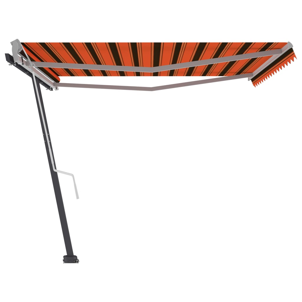 vidaXL Standmarkise Manuell Einziehbar 400x300 cm Orange/Braun