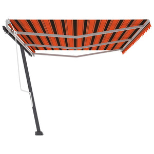 vidaXL Standmarkise Manuell Einziehbar 600x300 cm Orange/Braun