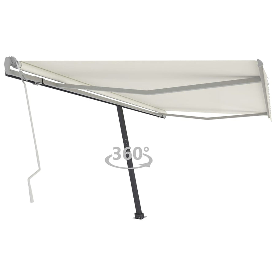 Standmarkise Manuell Einziehbar 400x350 cm Creme Stilecasa