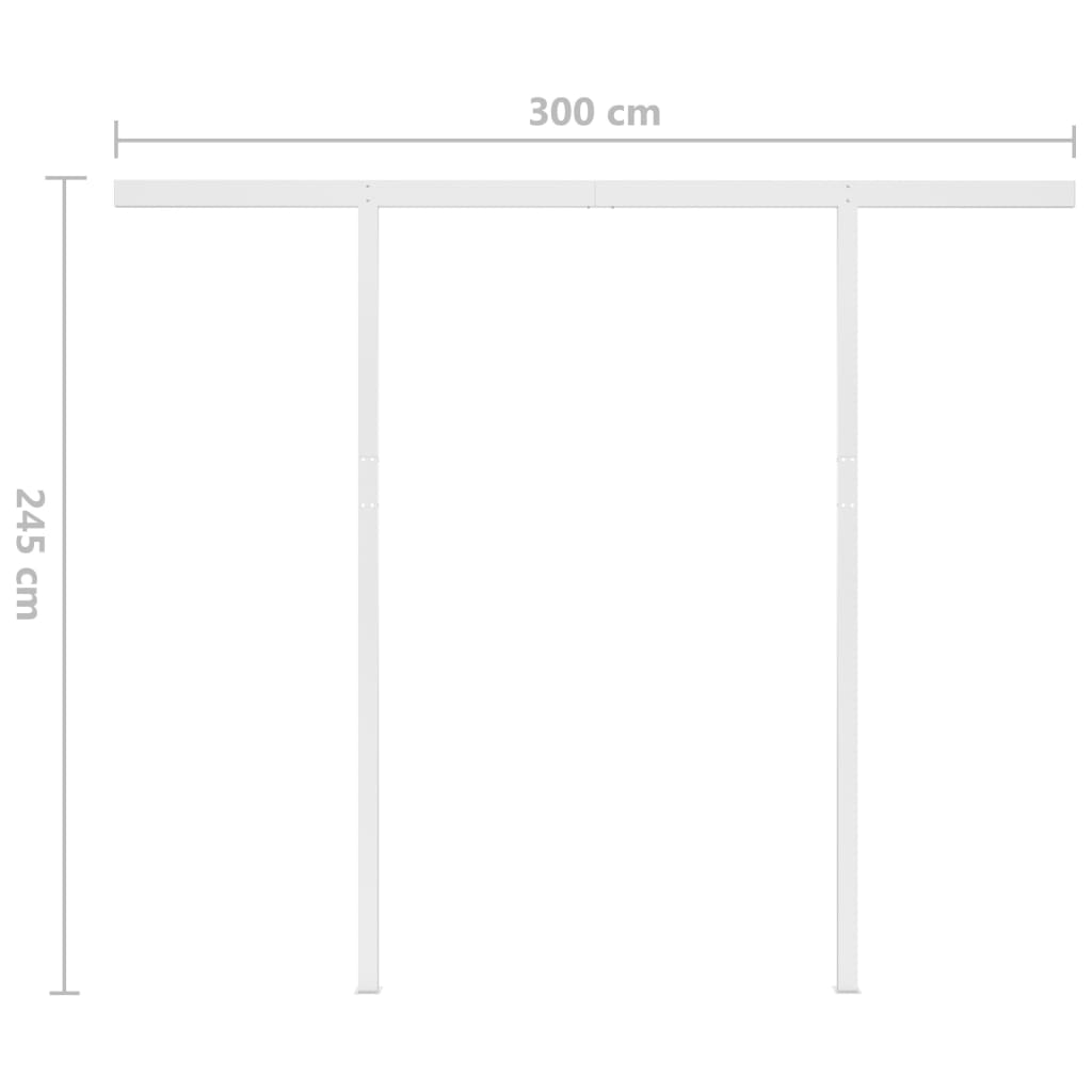 vidaXL Markise Manuell Einziehbar mit Pfosten 3x2,5 m Blau & Weiß