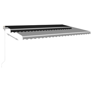 Markise Manuell Einziehbar mit LED 5x3 m Anthrazit Stilecasa