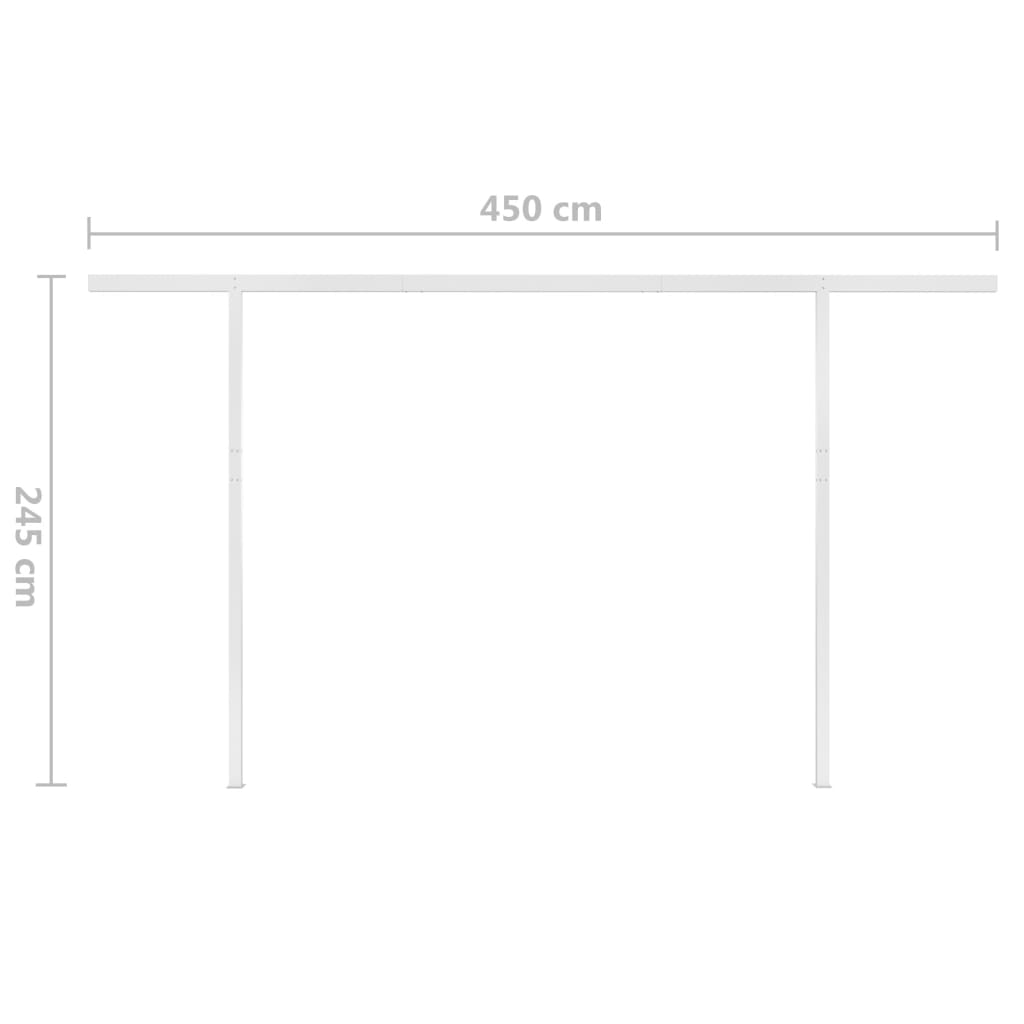 Markise Manuell Einziehbar mit LED 5x3,5 m Anthrazit Stilecasa