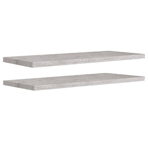 vidaXL Schweberegale 2 Stk. Betongrau 90x23,5x3,8 cm MDF