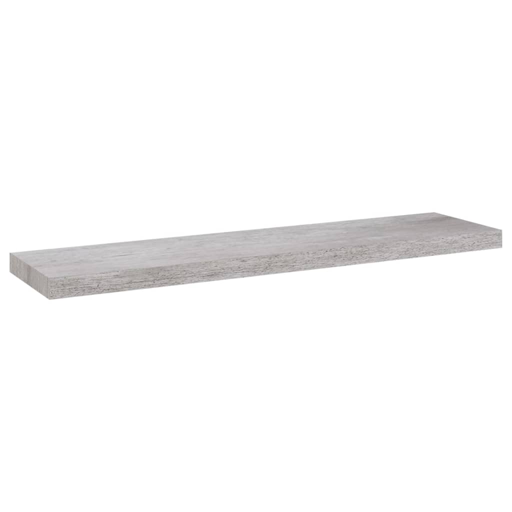 vidaXL Schweberegale 2 Stk. Betongrau 90x23,5x3,8 cm MDF