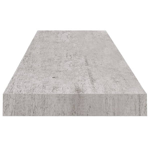 vidaXL Schweberegale 2 Stk. Betongrau 90x23,5x3,8 cm MDF