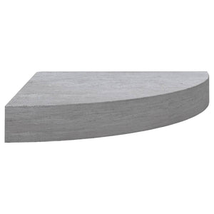 vidaXL Eck-Schweberegale 4 Stk. Betongrau 35x35x3,8 cm MDF