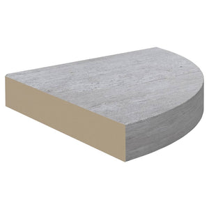 vidaXL Eck-Schweberegale 4 Stk. Betongrau 35x35x3,8 cm MDF