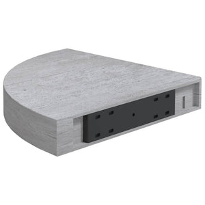 vidaXL Eck-Schweberegale 4 Stk. Betongrau 35x35x3,8 cm MDF