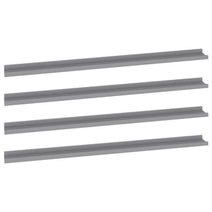 Wandregale 4 Stk. Grau 115x9x3 cm Stilecasa