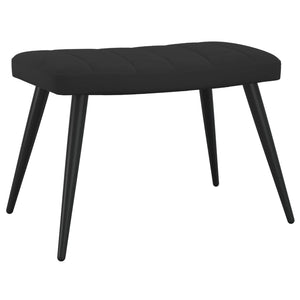 vidaXL Relaxsessel mit Hocker Schwarz Samt