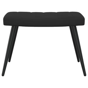 vidaXL Relaxsessel mit Hocker Schwarz Samt