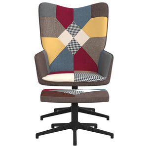 vidaXL Relaxsessel mit Hocker Patchwork Stoff