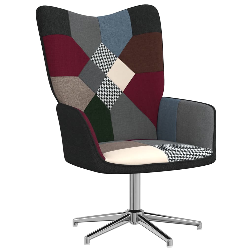 vidaXL Relaxsessel mit Hocker Patchwork Stoff